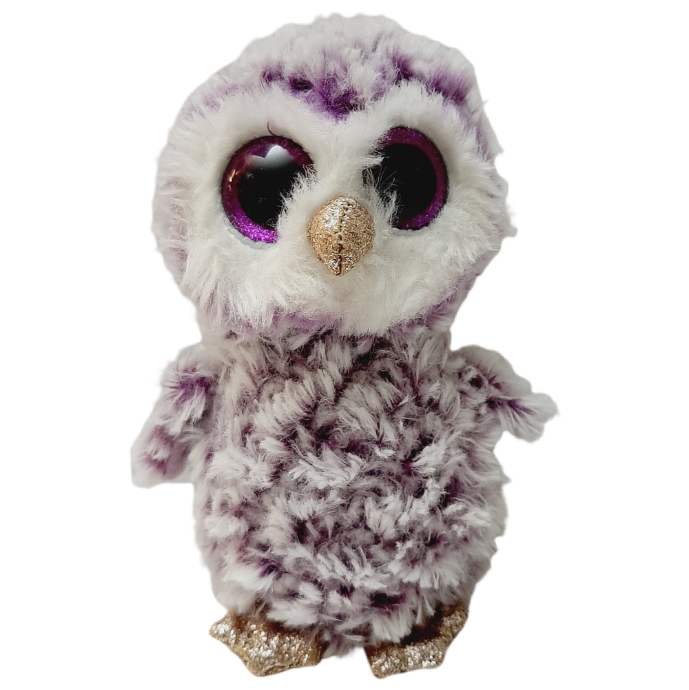 🍒4 for $20🍒 TY Beanie Babies Boos Moonlight Purple White Owl Plush Soft Toy